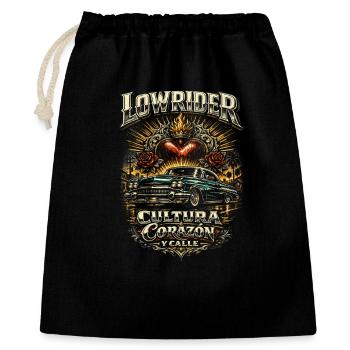 Lowrider Auto Cultura Corazon Y Calle - Geschenkbeutel aus Baumwolle (40 x 50 cm) - Schwarz - Vorne