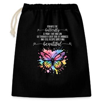 Inspiring Butterfly Monarch Butterfly Garden - Gift Bag 40 x 50 cm - black - Front