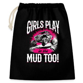 UTV Off Road Girl Woman 4 Wheeler Side by side - Geschenkbeutel aus Baumwolle (40 x 50 cm) - Schwarz - Vorne