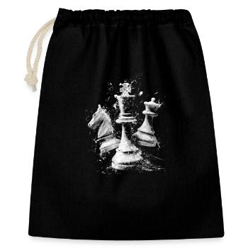 Pièces d’échecs Conception d’explosions Plateau dynamique - Sac cadeau 40 x 50 cm - noir - Devant