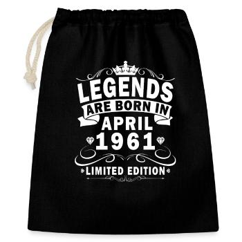 Anniversaire avril 1961 Épopée légendaire - Sac cadeau 40 x 50 cm - noir - Devant