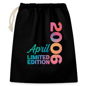 20 Year Anniversary April 2006 Vintage Gift - Gift Bag 40 x 50 cm - black - Front