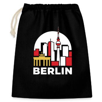 Berlin Skyline Fernsehturm - Geschenkbeutel aus Baumwolle (40 x 50 cm) - Schwarz - Vorne