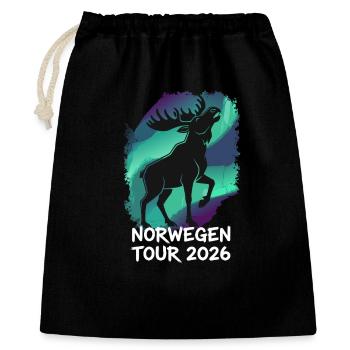 Tournée en Norvège 2026 Moose - Sac cadeau 40 x 50 cm - noir - Devant