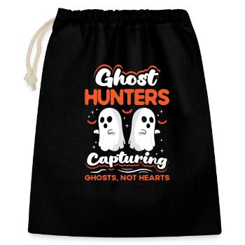 Geisterjäger Halloween Englisch Spruch - Geschenkbeutel aus Baumwolle (40 x 50 cm) - Schwarz - Vorne