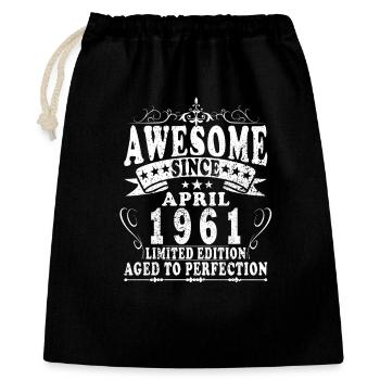 Anniversaire avril 1961 Épopée légendaire - Sac cadeau 40 x 50 cm - noir - Devant