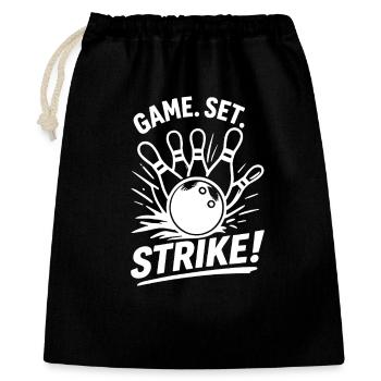 Game Set Strike Bowling Champion Sport Look - Gift Bag 40 x 50 cm - black - Front