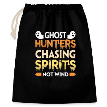 Geisterjäger Halloween Englisch Spruch - Geschenkbeutel aus Baumwolle (40 x 50 cm) - Schwarz - Vorne