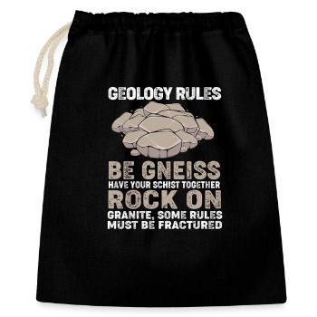 Geologie Archäologie - Geschenkbeutel aus Baumwolle (40 x 50 cm) - Schwarz - Vorne