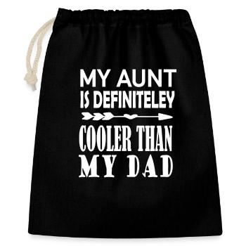 My Aunt Is Cooler Than Dad - Gift Bag 40 x 50 cm - black - Front