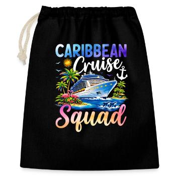 Caribbean Cruise Squad - Geschenkbeutel aus Baumwolle (40 x 50 cm) - Schwarz - Vorne