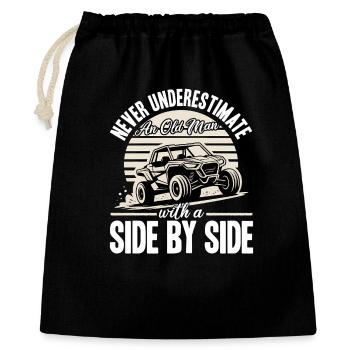UTV Off Road 4 Wheeler Side by side - Geschenkbeutel aus Baumwolle (40 x 50 cm) - Schwarz - Vorne