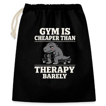 Emo Dinosaur Funny Gym Sad Workout Lifting - Gift Bag 40 x 50 cm - black - Front