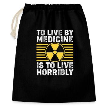 Radiologie Nuklear Atom Nuklearmedizin - Geschenkbeutel aus Baumwolle (40 x 50 cm) - Schwarz - Vorne