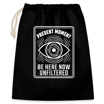 Eye Mindfulness Present Moment - Gift Bag 40 x 50 cm - black - Front