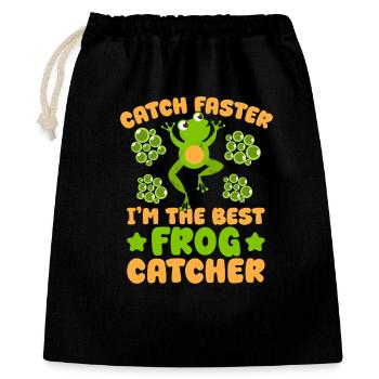 Frog Catcher The Best Frog Catcher Frog - Gift Bag 40 x 50 cm - black - Front