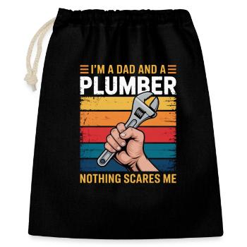 Father plumber: Don't be afraid - Gift Bag 40 x 50 cm - black - Front