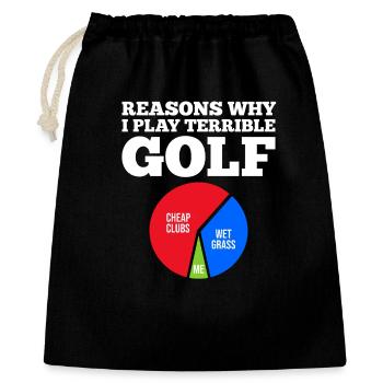 Reasons Why Golf Lover Golfer - Gift Bag 40 x 50 cm - black - Front