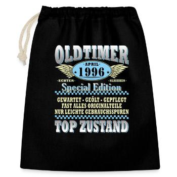 Oldtimer 1996 Spezialedition - Geschenkbeutel aus Baumwolle (40 x 50 cm) - Schwarz - Vorne