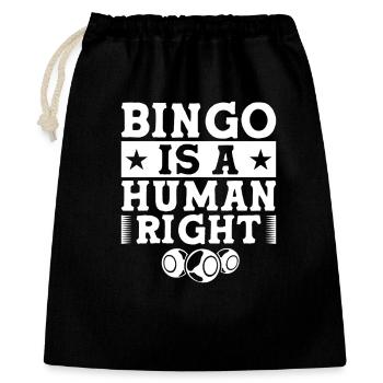 Le joueur de bingo est un droit humain - Sac cadeau 40 x 50 cm - noir - Devant
