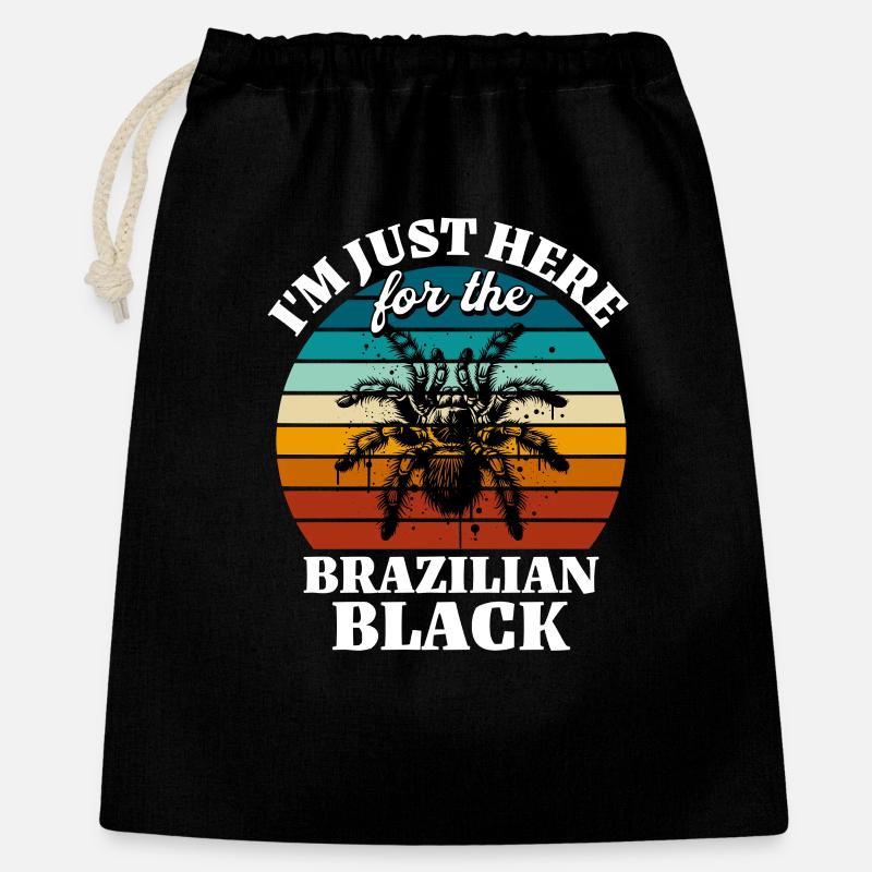 Funny Black Tarantula Sayings - Gift Bag 40 x 50 cm - black