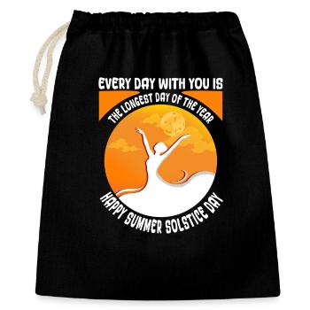 Litha Pagan Summer Solstice Midsummer Midsommar - Gift Bag 40 x 50 cm - black - Front