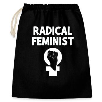 Radical Feminist - Gift Bag 40 x 50 cm - black - Front