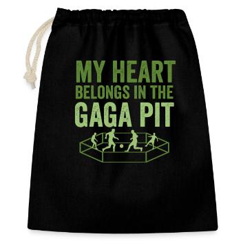 Mon cœur appartient à la fosse de Gaga - Sac cadeau 40 x 50 cm - noir - Devant