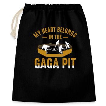 Mon cœur appartient à la fosse de Gaga - Sac cadeau 40 x 50 cm - noir - Devant