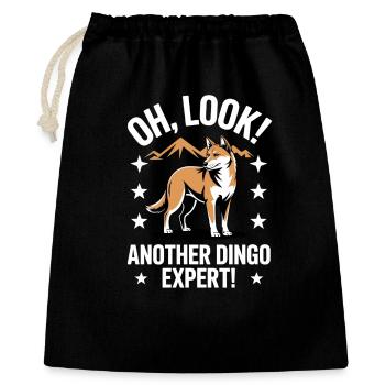 Dingo Australischer Wildhund Tierliebhaber Design - Geschenkbeutel aus Baumwolle (40 x 50 cm) - Schwarz - Vorne