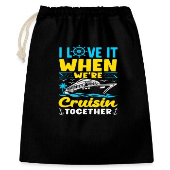 Partenaires de vacances croisière Cruisin Together - Sac cadeau 40 x 50 cm - noir - Devant