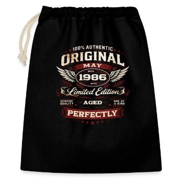 Cadeau du 40e anniversaire Mari Original mai 1986 - Sac cadeau 40 x 50 cm - noir - Devant