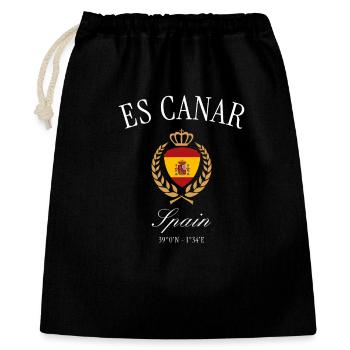 Armoiries d’Es Canar Ibiza, Espagne – Souvenir de voyage - Sac cadeau 40 x 50 cm - noir - Devant