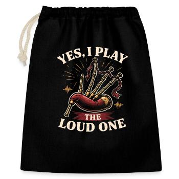 Dudelsack Dudelsackspieler Yes I Play The Loud One - Sac cadeau 40 x 50 cm - noir - Devant