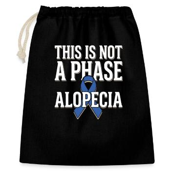 Alopecia Awareness Alopecia Areata Hair Loss - Gift Bag 40 x 50 cm - black - Front