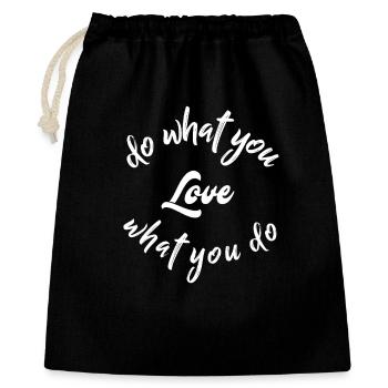 Circular Typography: Do What You Love - Gift Bag 40 x 50 cm - black - Front