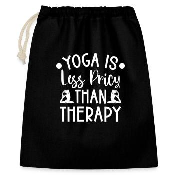 Pilates Enthusiasts Yoga Is Less Pricy Than - Gift Bag 40 x 50 cm - black - Front