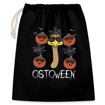 Safari Afrika serengeti wildlife halloween Strauß - Geschenkbeutel aus Baumwolle (40 x 50 cm) - Schwarz - Vorne