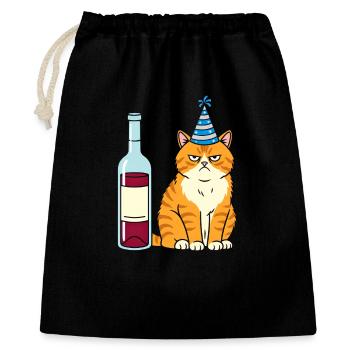 Chapeau de fête contre la gueule de bois - Sac cadeau 40 x 50 cm - noir - Devant