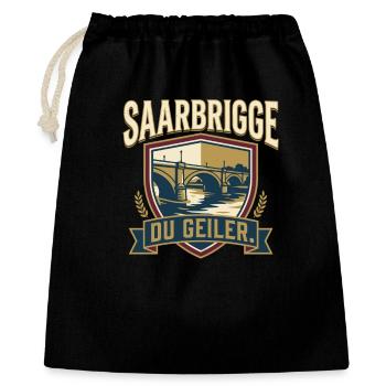 Saarbrigge Du Geiler - Geschenkbeutel aus Baumwolle (40 x 50 cm) - Schwarz - Vorne
