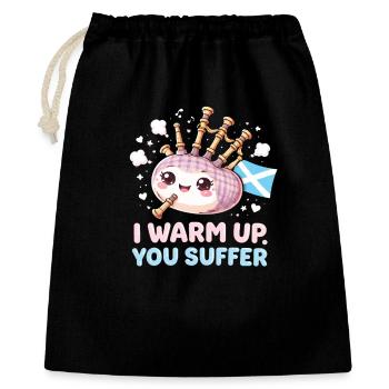 cornemuse cornemuse je m’échauffe tu souffres - Sac cadeau 40 x 50 cm - noir - Devant