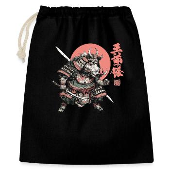 Boar Samurai under Crimson Sun - Gift Bag 40 x 50 cm - black - Front