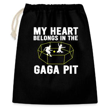 Gaga Pit Heart Tee - Gift Bag 40 x 50 cm - black - Front