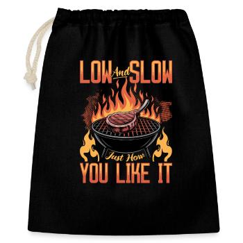 BBQ Grilling Meat Smoking Barbecue - Gift Bag 40 x 50 cm - black - Front
