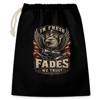 Barber Barbier dans Fresh Fades We Trust - Sac cadeau 40 x 50 cm - noir - Devant