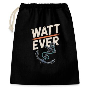 Conception d’ancre maritime Watt Ever pour - Sac cadeau 40 x 50 cm - noir - Devant