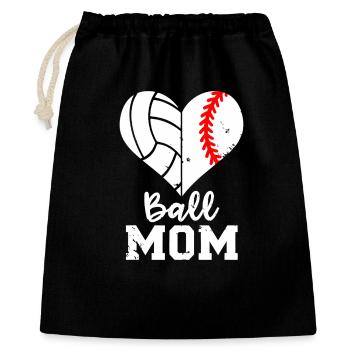 Ball Mom Heart Split - Gift Bag 40 x 50 cm - black - Front