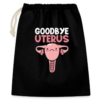 Hystérectomie ovarienne Utérus Utérus - Sac cadeau 40 x 50 cm - noir - Devant