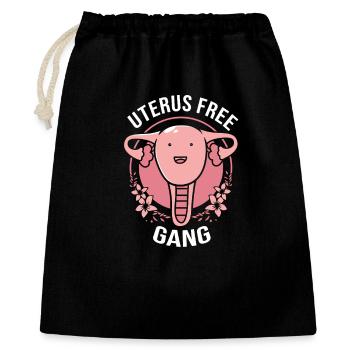 Hystérectomie utérus utérus ovaire - Sac cadeau 40 x 50 cm - noir - Devant