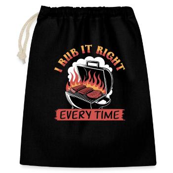 BBQ Grilling Meat Smoking Barbecue - Gift Bag 40 x 50 cm - black - Front